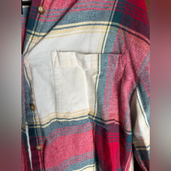 Vintage Eddie Bauer 80’s Plaid Long Sleeve Flannel Button Down Shirt - Picture 3 of 4